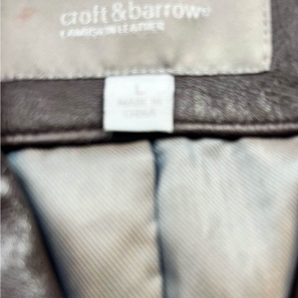 Buttery Soft Brown Leather jacket blazer Croftt & Barrow light Fall - Picture 9 of 12